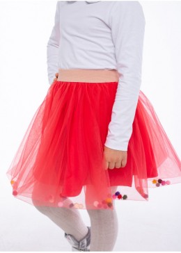Vidoli коралловая фатиновая юбка для девочки G-21886W